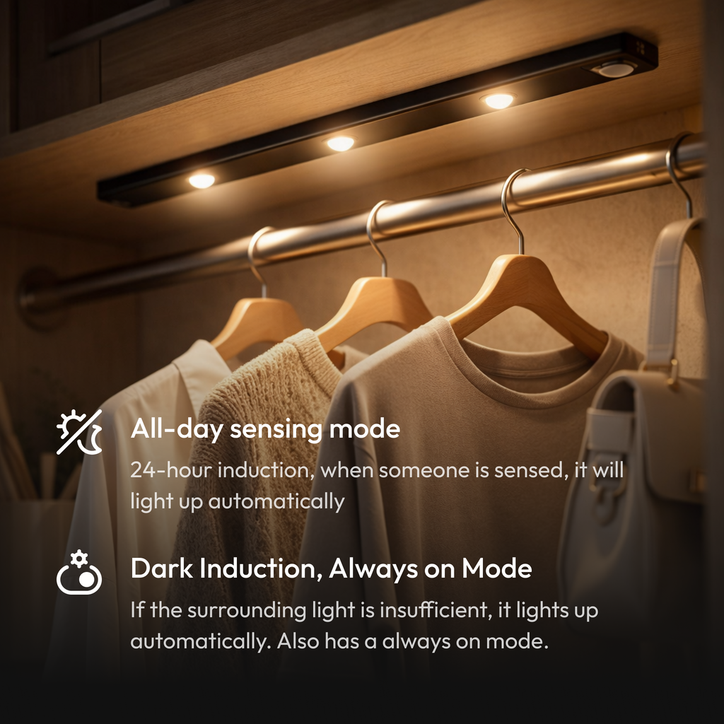 LED Motion Sensor Cabinet Light (USB Rechargeable)