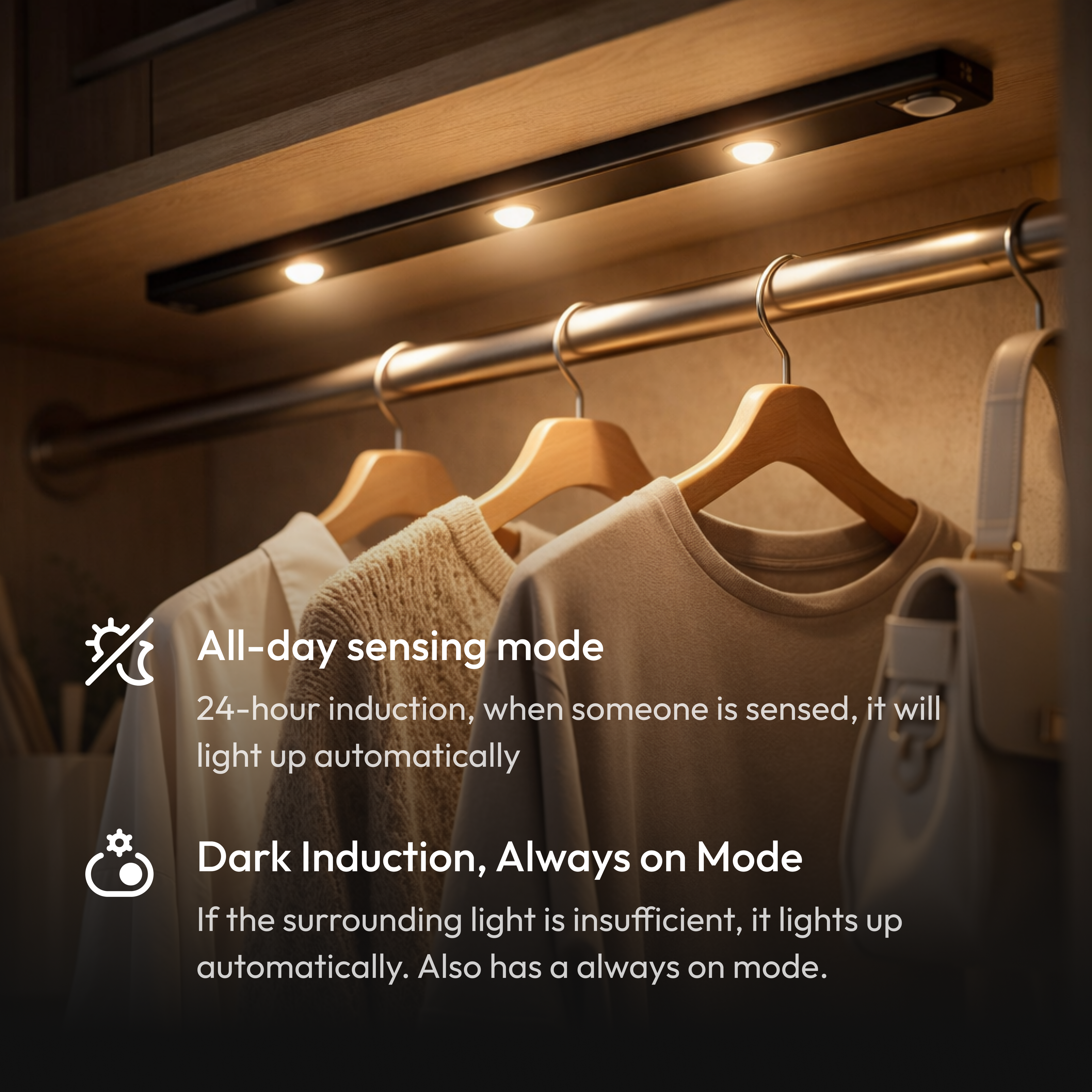 LED Motion Sensor Cabinet Light (USB Rechargeable)