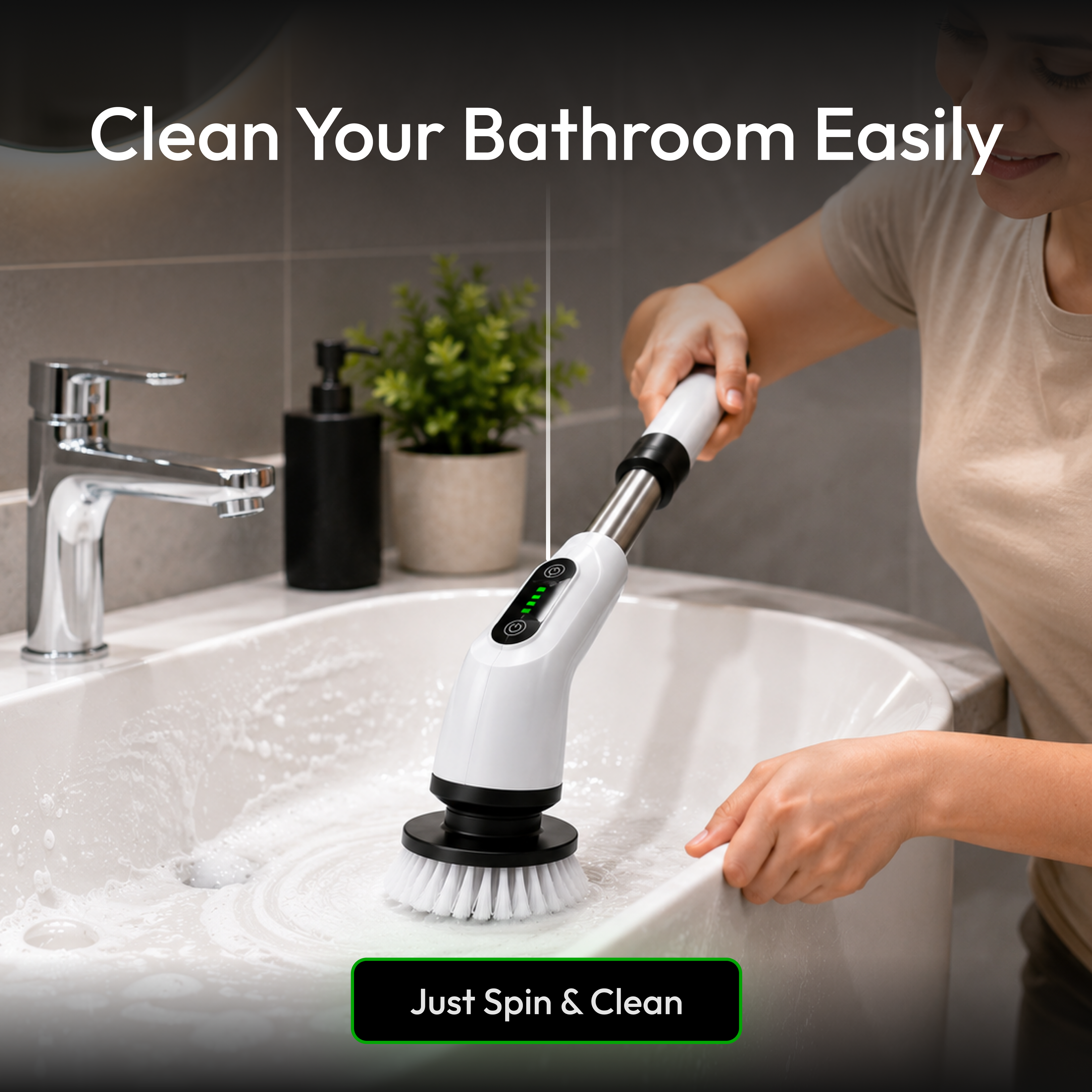9-in-1 Cordless Spin Scrubber